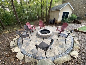 Fire pit for all year enjoyment. 