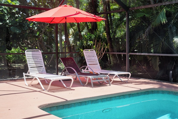Relax by your Tropical Heated Pool
