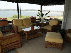 Another view of fron porch and view of beach