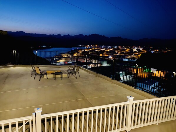 Large open patio with fire pit & gated pet friendly patio.  Enjoy the sunsets! 
