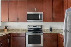 Fully equipped kitchen so you can cook (or not!)