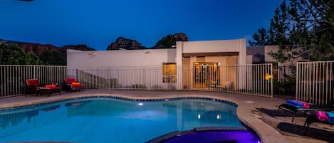 Take a Night Swim While Surrounded By the Natural Beauty of the Red Rocks!