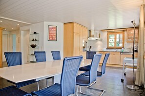 Dining area and kitchen