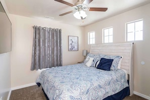 Blue Guest Room with Queen Bed