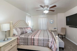 Master Bedroom with King Size Bed, Bedside Tables, Lamps - Everything you Need for Rest and Relaxation