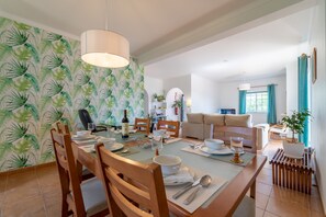 Enjoy spacious dining area with friends and family