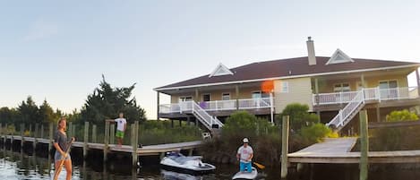 View from canal of the docks (Kite Club Hatteras is on the left side)