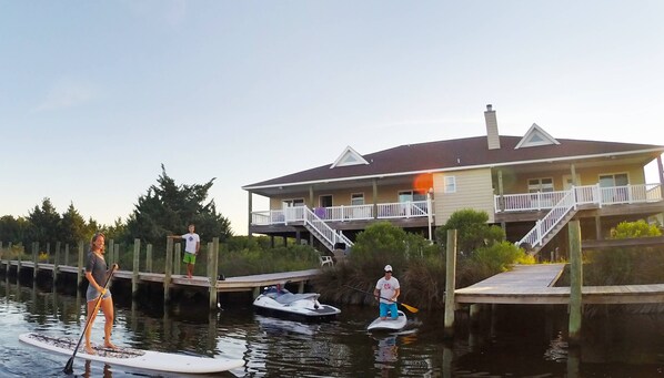 View from canal of the docks (Kite Club Hatteras is on the left side)