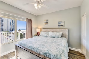 Master bedroom with King bed and gorgeous view of the Gulf