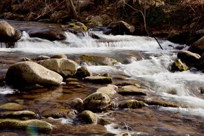 Roaring Fork Creek visible from our balcony
