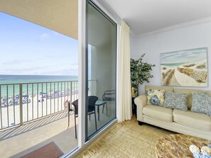 Tidewater #311 | Living & Balcony Area