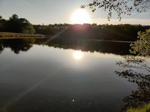 the lake at the evening