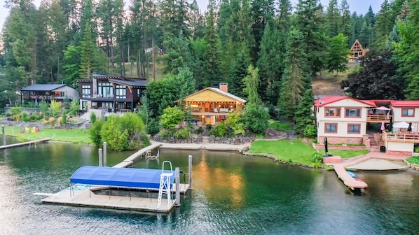 Lake View of House and Private Dock