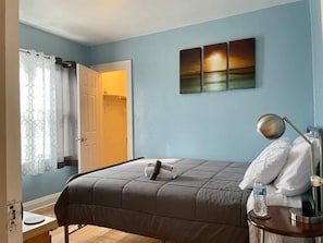 North Bedroom with comfortable memory foam queen size mattress