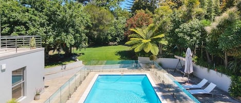 View of pool and the garden