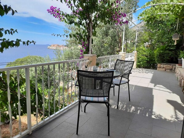 Terrace with a view of The Old Town