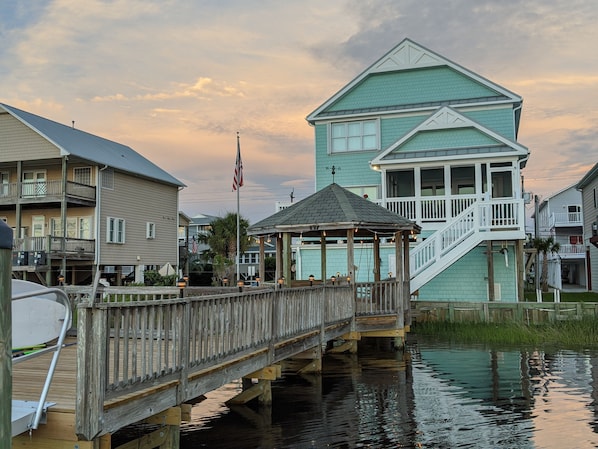 We fish and catch right off our private pier. Enjoy the amazing sunset views.
