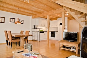 Dining area and kitchen