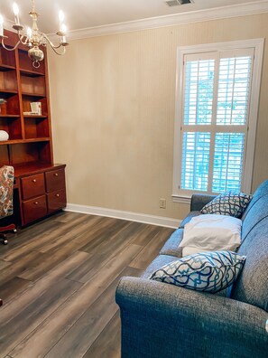 Office bedroom with a queen size sleeper-sofa next to the 1st Master King Suite