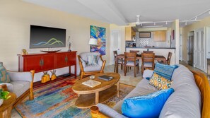 Poipu Shores A104 - Great Living Room Area - Parrish Kauai