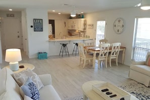 Living Room, Dining Area and Kitchen