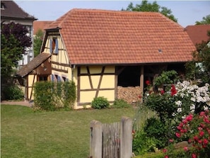 view of the garden and house