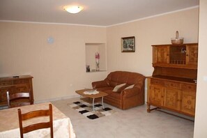 Living room and dining room