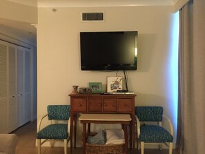 Large flat screen TV in the Living Room