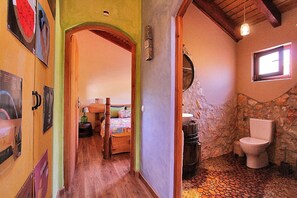The recycle art apartment features furniture and decor that is created from recycled materials