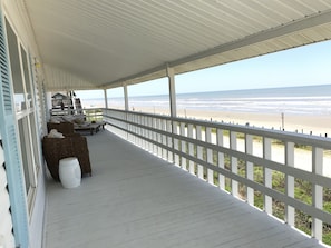 Expansive covered deck...PERFECT for when you want a break from the sun! 