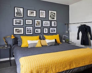 The bedroom features an incredibly comfortable memory foam king size bed with super soft sheets, guaranteeing a great night's rest.