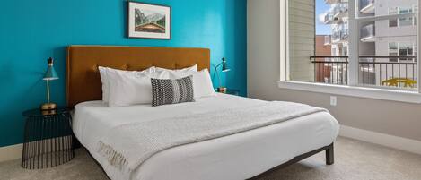 Arrive to a freshly made bed and nice fluffy pillows