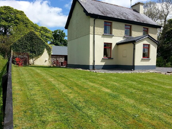 External view of the building. Front view of house.