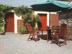 Terrace. In the courtyard.