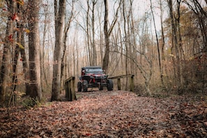 Perimeter of the property has 10+ miles of trails. ATVs & golf carts allowed. 
