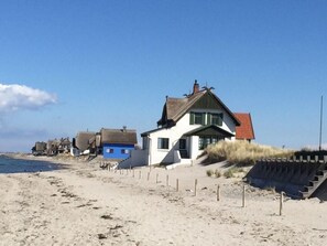 Der Graswarder mit seinen berühmten Strandvillen