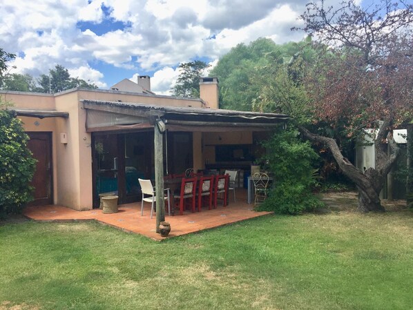External view of the building. front view of our bungalow
