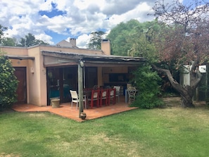 External view of the building. front view of our bungalow