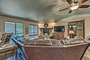 Living Room | Wood-Burning Fireplace