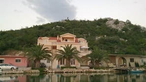 view of the house from the boat