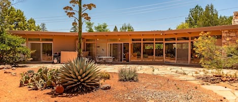 Enjoy the privacy of the secluded flagstone patio