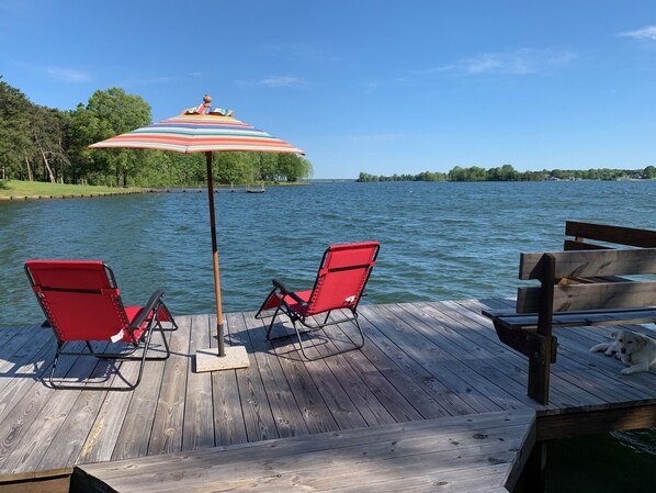 This is your view!  As seen from the dock and the interior of the home. 