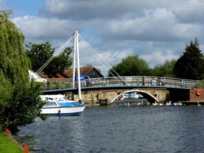 Iconic Wroxham Bridge as seen from just outside cottage door a five minute walk.