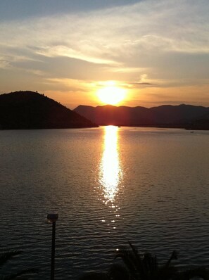 view in the evening