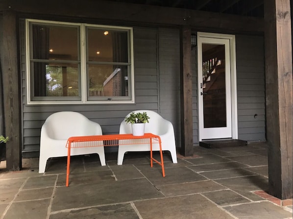 Comfortable seating on your own private patio