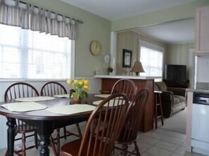 Kitchen - new table since this picture...bigger, seats 8 plus 2 at the bar