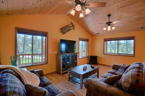 Light bright and airy during the day and comfy, cozy at night