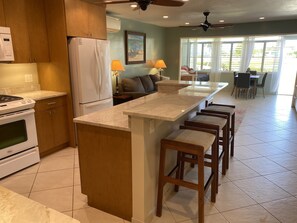 View from kitchen towards the ocean.
