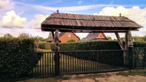 External view of the building. The gate