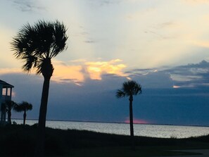 enjoy these sunsets every night from the balcony extending length of condo